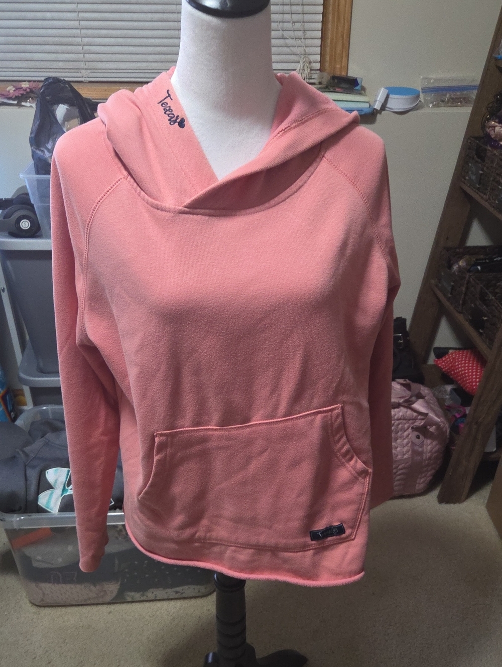Women's Coral Hooded Pullover Sweatshirt -